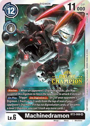 Machinedramon [BT2-066] (Online Champion) [Release Special Booster Ver.1.0 Promos] 