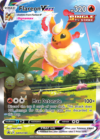 Flareon VMAX (SWSH180) (Jumbo Card) [Sword &amp; Shield: Black Star Promos] 