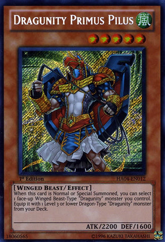 Dragunity Primus Pilus [HA04-EN012] Secret Rare 