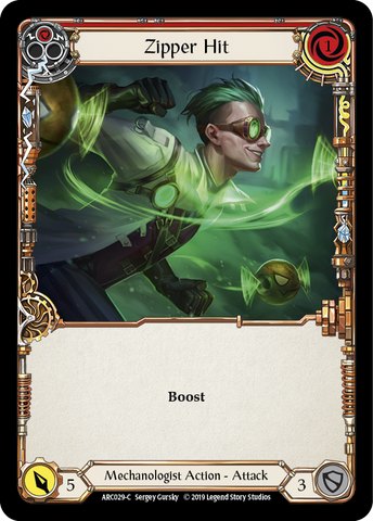 Zipper Hit (Red) [ARC029-C] (Arcane Rising) 1st Edition Rainbow Foil 