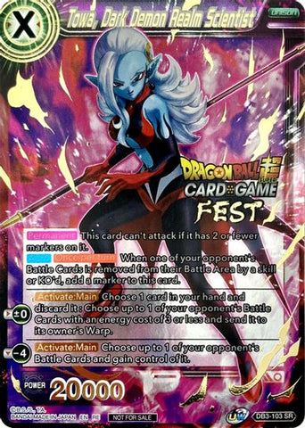 Towa, Dark Demon Realm Scientist (Card Game Fest 2022) (DB3-103) [Tournament Promotion Cards] 