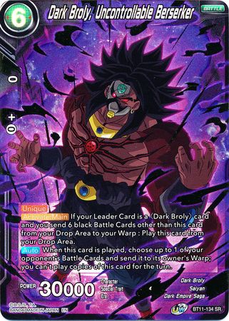 Dark Broly, Uncontrollable Berserker (BT11-134) [Vermilion Bloodline 2nd Edition] 