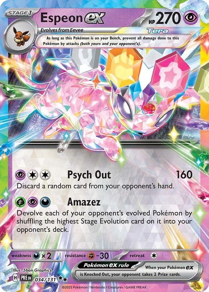 Espeon ex (034/131) [Scarlet &amp; Violet: Prismatic Evolutions] 