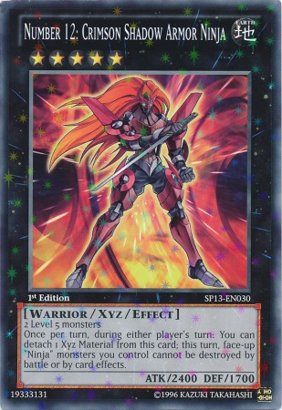 Number 12: Crimson Shadow Armor Ninja [SP13-EN030] Starfoil Rare 
