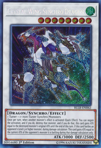 Crystal Wing Synchro Dragon [BLLR-EN062] Secret Rare 