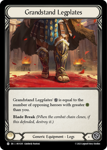 Grandstand Legplates [HVY205] (Heavy Hitters) Cold Foil 