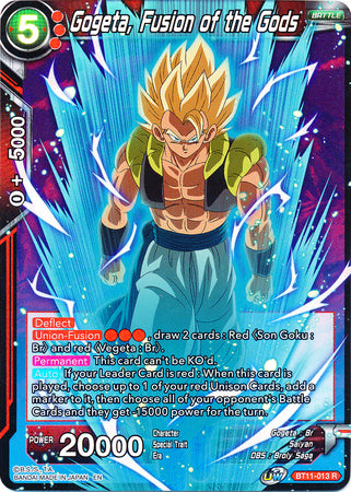 Gogeta, Fusion of the Gods (BT11-013) [Vermilion Bloodline 2nd Edition] 