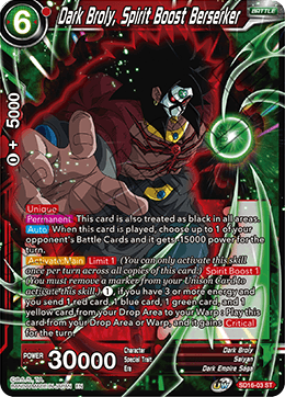 Dark Broly, Spirit Boost Berserker (Starter Deck - Darkness Reborn) (SD16-03) [Cross Spirits] 