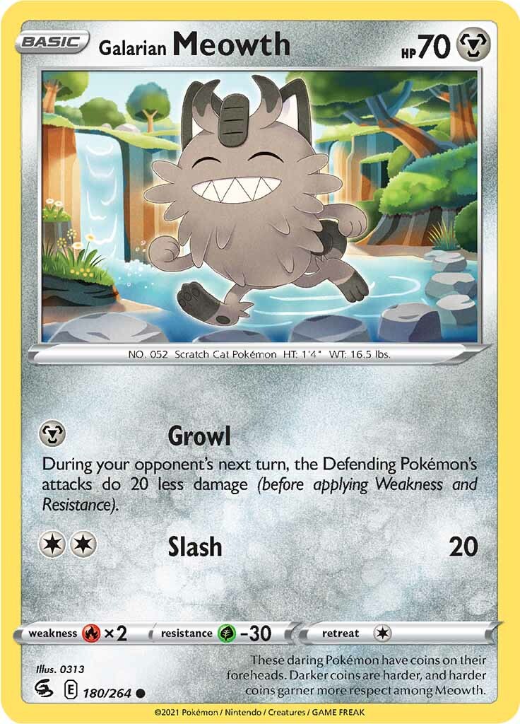 Galarian Meowth (180/264) [Sword &amp; Shield: Fusion Strike] 