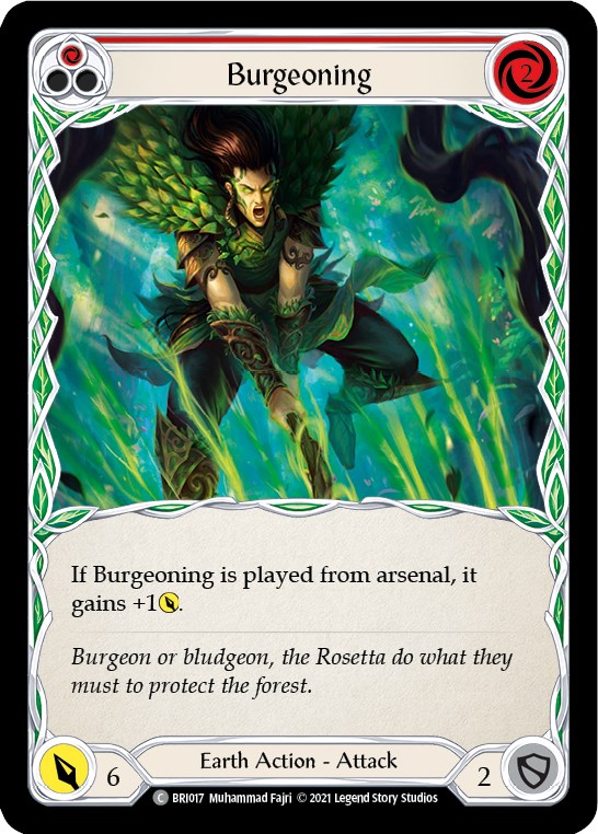 Burgeoning (Red) [BRI017] (Tales of Aria Briar Blitz Deck) 1st Edition Normal 