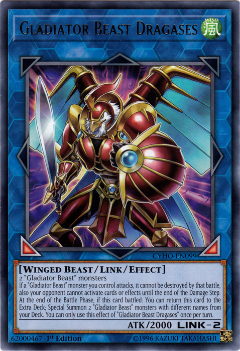 Gladiator Beast Dragases [CYHO-EN099] Rare 