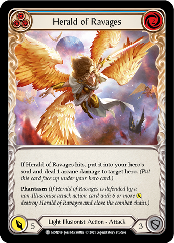 Herald of Ravages (Blue) [MON019] (Monarch) 1st Edition Normal 