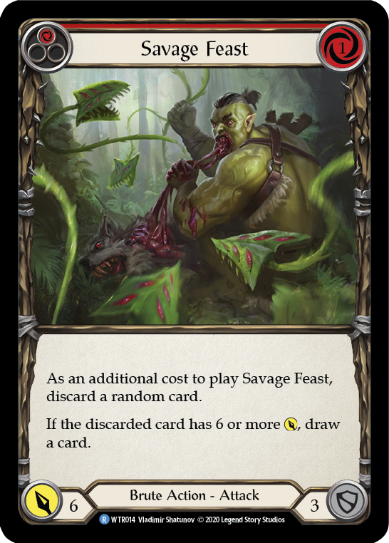 Savage Feast (Red) [U-WTR014] (Welcome to Rathe Unlimited) Unlimited Rainbow Foil 