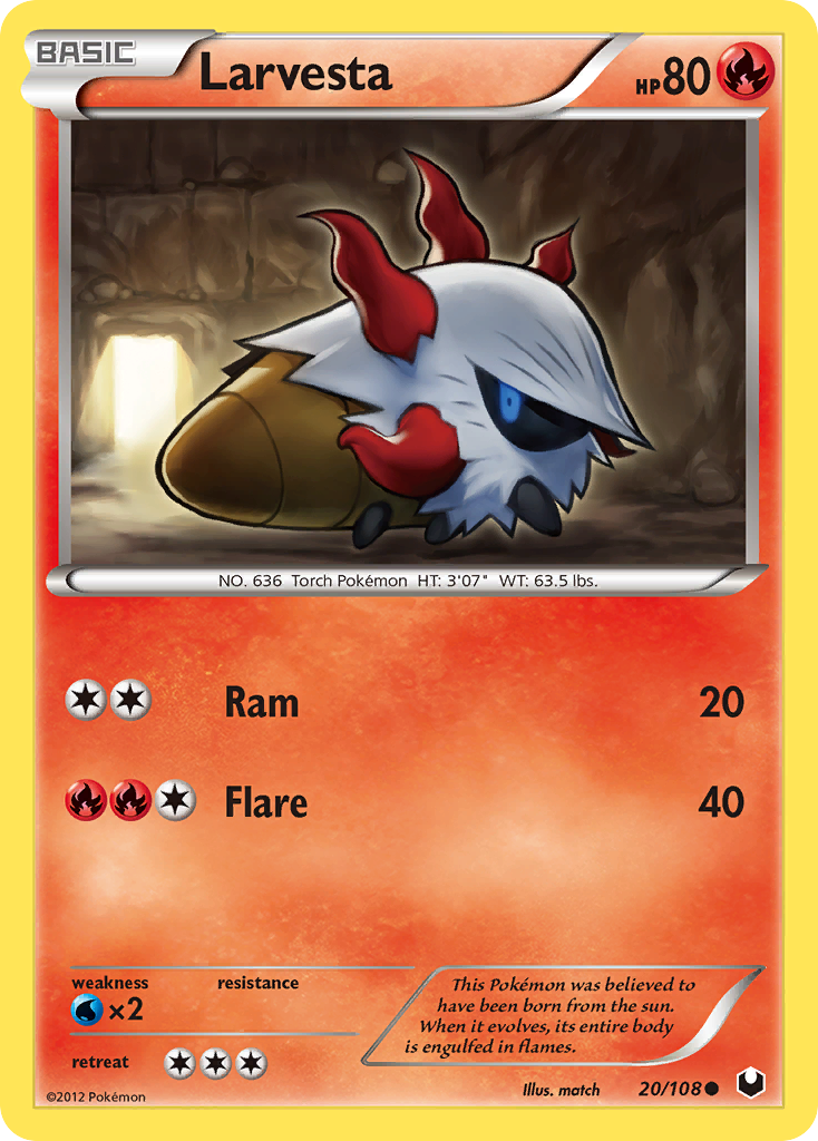 Larvesta (20/108) [Black &amp; White: Dark Explorers] 