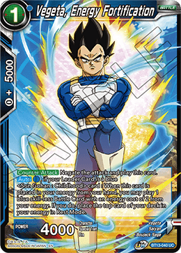 Vegeta, Energy Fortification (Uncommon) (BT13-040) [Supreme Rivalry] 