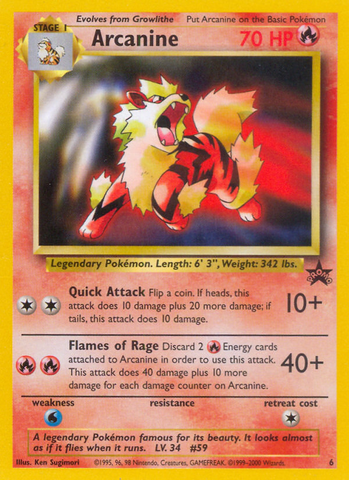 Arcanine (6) [Wizards of the Coast: Black Star Promos] 