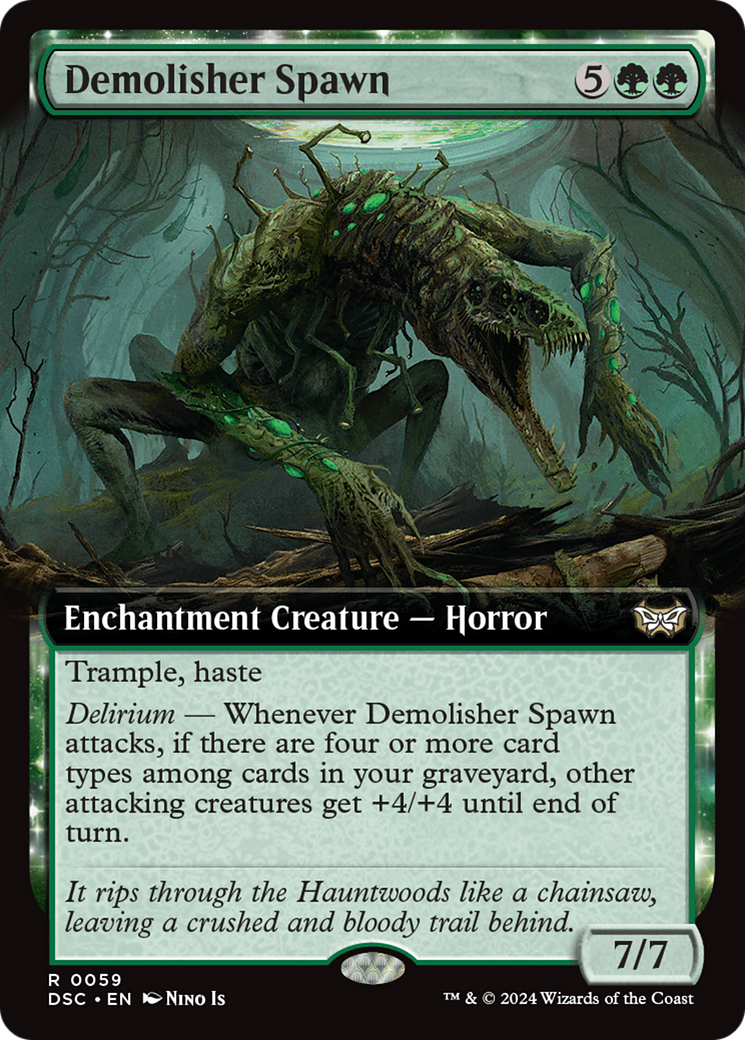 Demolisher Spawn (Extended Art) [Duskmourn: House of Horror Commander] 