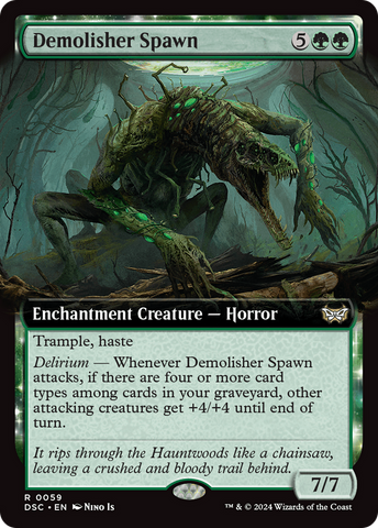 Demolisher Spawn (Extended Art) [Duskmourn: House of Horror Commander] 