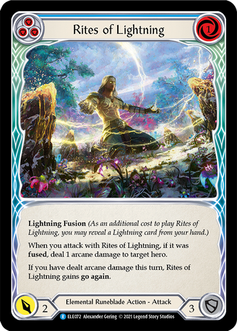 Rites of Lightning (Blue) [ELE072] (Tales of Aria) 1st Edition Normal 
