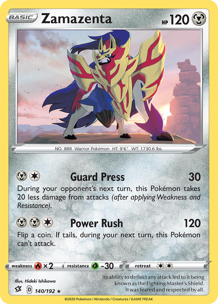 Zamazenta (140/192) (Cracked Ice Holo) (Theme Deck Exclusive) [Sword &amp; Shield: Rebel Clash] 