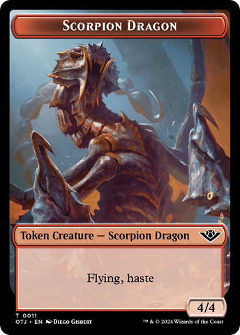 Scorpion Dragon // Plot Double-Sided Token [Outlaws of Thunder Junction Tokens] 