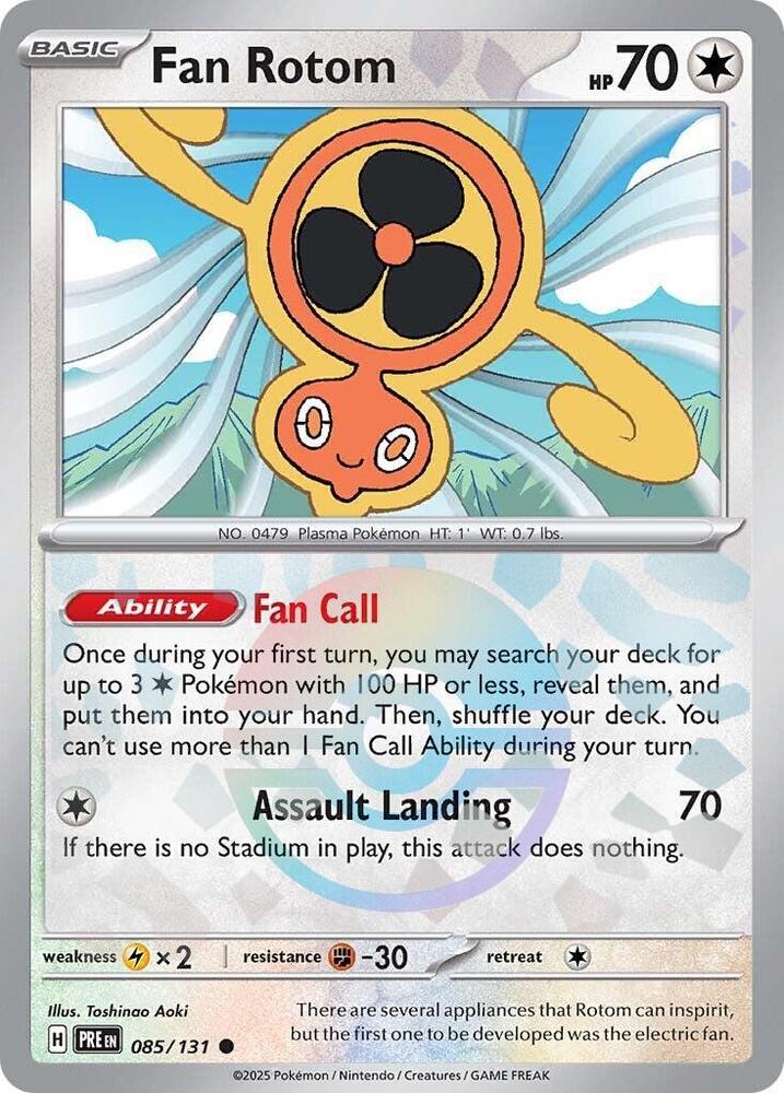 Fan Rotom (085/131) (Poke Ball Pattern) [Scarlet &amp; Violet: Prismatic Evolutions] 