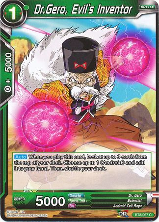 Dr. Gero, Evil's Inventor (BT3-067) [Cross Worlds] 