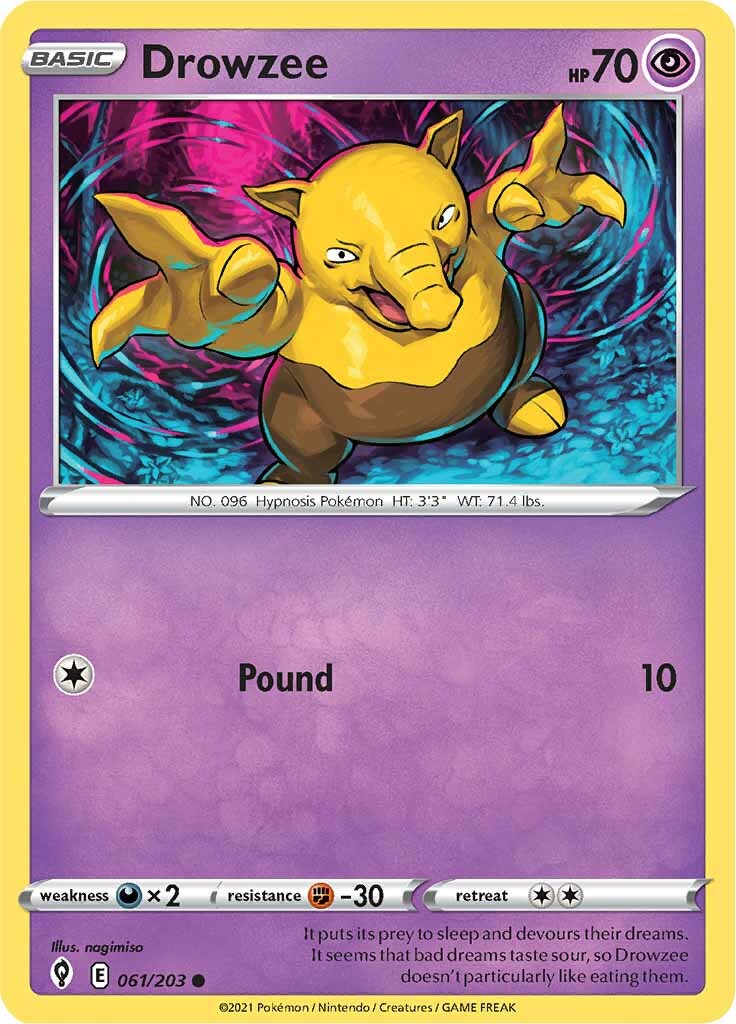 Drowzee (061/203) [Sword &amp; Shield: Evolving Skies] 