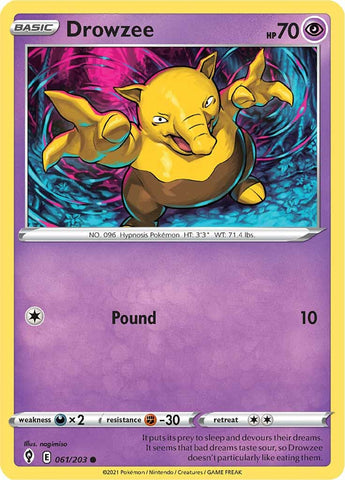 Drowzee (061/203) [Sword &amp; Shield: Evolving Skies] 