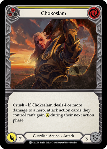 Chokeslam (Yellow) [CRU036] (Crucible of War) 1st Edition Normal 