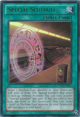 Special Schedule [ZDC1-EN003] Ultra Rare 