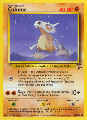 Cubone (70/130) [Base Set 2] 