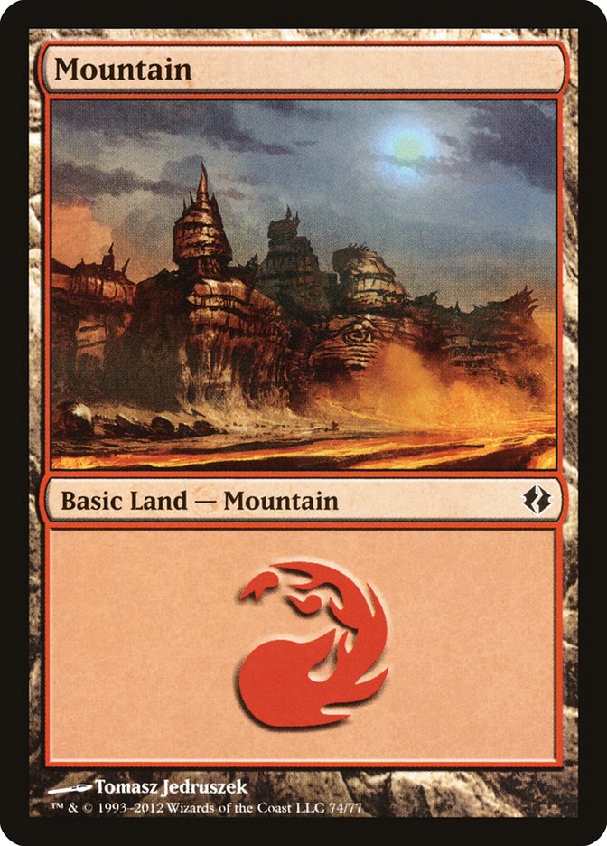 Mountain (74) [Duel Decks: Venser vs. Koth] 