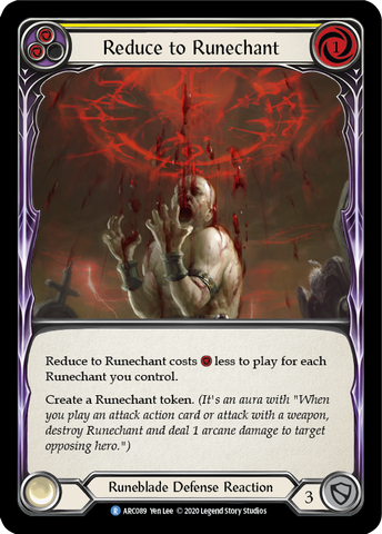 Reduce to Runechant (Yellow) [U-ARC089] (Arcane Rising Unlimited) Unlimited Rainbow Foil 