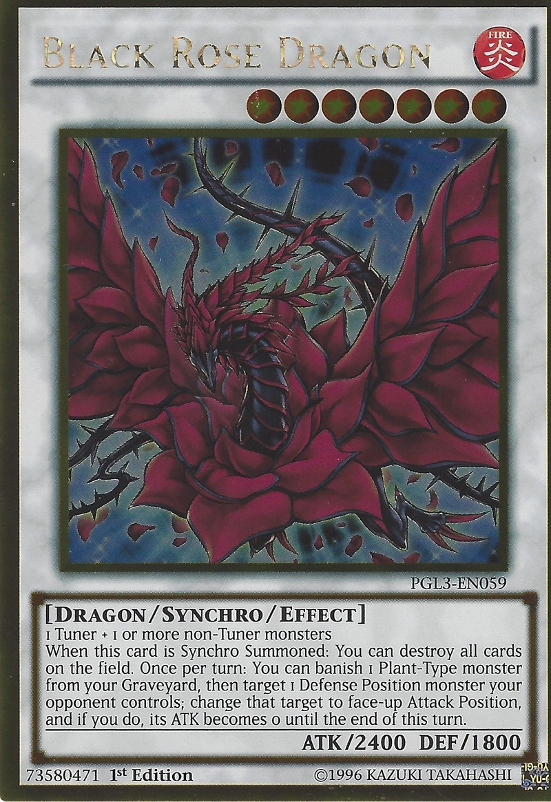 Black Rose Dragon [PGL3-EN059] Gold Rare 