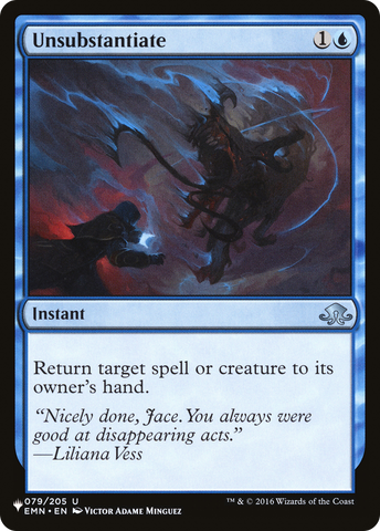 Unsubstantiate [The List Reprints] 