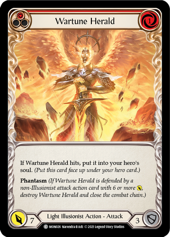 Wartune Herald (Red) [MON026-RF] (Monarch) 1st Edition Rainbow Foil 