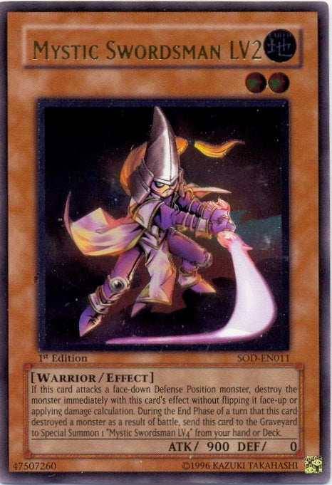 Mystic Swordsman LV2 [SOD-EN011] Ultimate Rare 