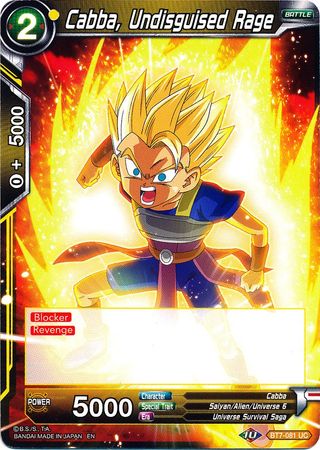 Cabba, Undisguised Rage (BT7-081) [Assault of the Saiyans] 