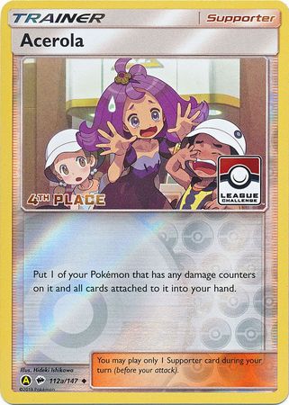 Acerola (112a/147) (League Promo 4th Place) [Sun &amp; Moon: Burning Shadows] 