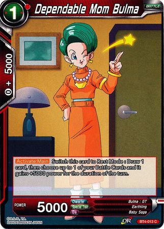 Dependable Mom Bulma (BT4-013) [Colossal Warfare] 