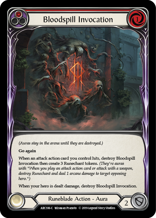 Bloodspill Invocation (Red) [ARC106-C] (Arcane Rising) 1st Edition Normal 