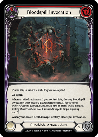 Bloodspill Invocation (Red) [ARC106-C] (Arcane Rising) 1st Edition Normal 