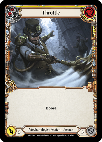 Throttle (Yellow) [ARC024-C] (Arcane Rising) 1st Edition Rainbow Foil 