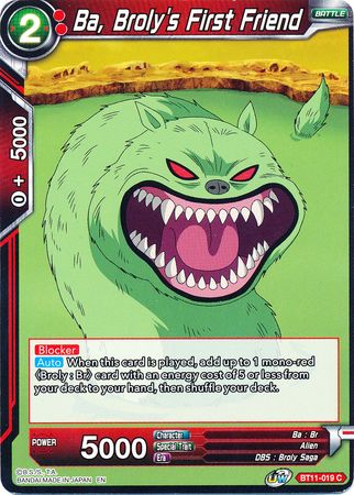 Ba, Broly's First Friend (BT11-019) [Vermilion Bloodline] 