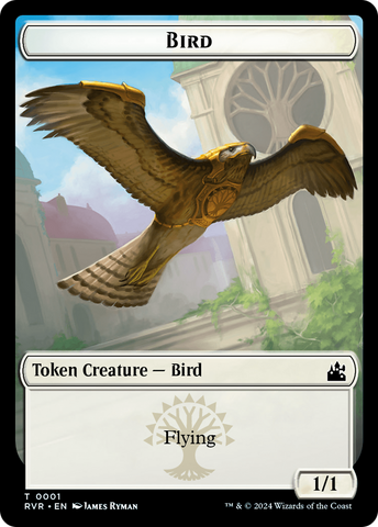 Bird // Soldier Double-Sided Token [Ravnica Remastered Tokens] 