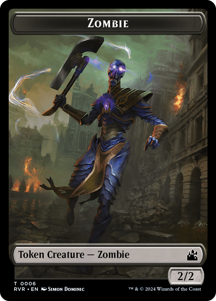 Saproling // Zombie Double-Sided Token [Ravnica Remastered Tokens] 