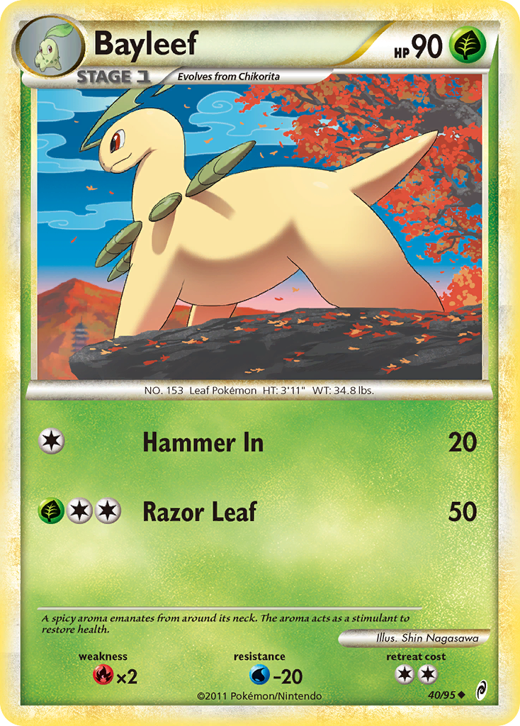Bayleef (40/95) [HeartGold &amp; SoulSilver: Call of Legends] 