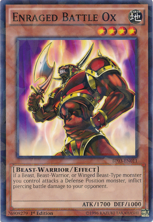 Enraged Battle Ox [BP03-EN011] Shatterfoil Rare 
