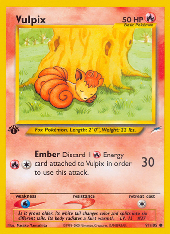 Vulpix (91/105) [Neo Destiny 1st Edition] 
